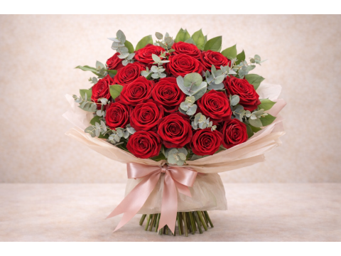 Buchet 17 Trandafiri rosii